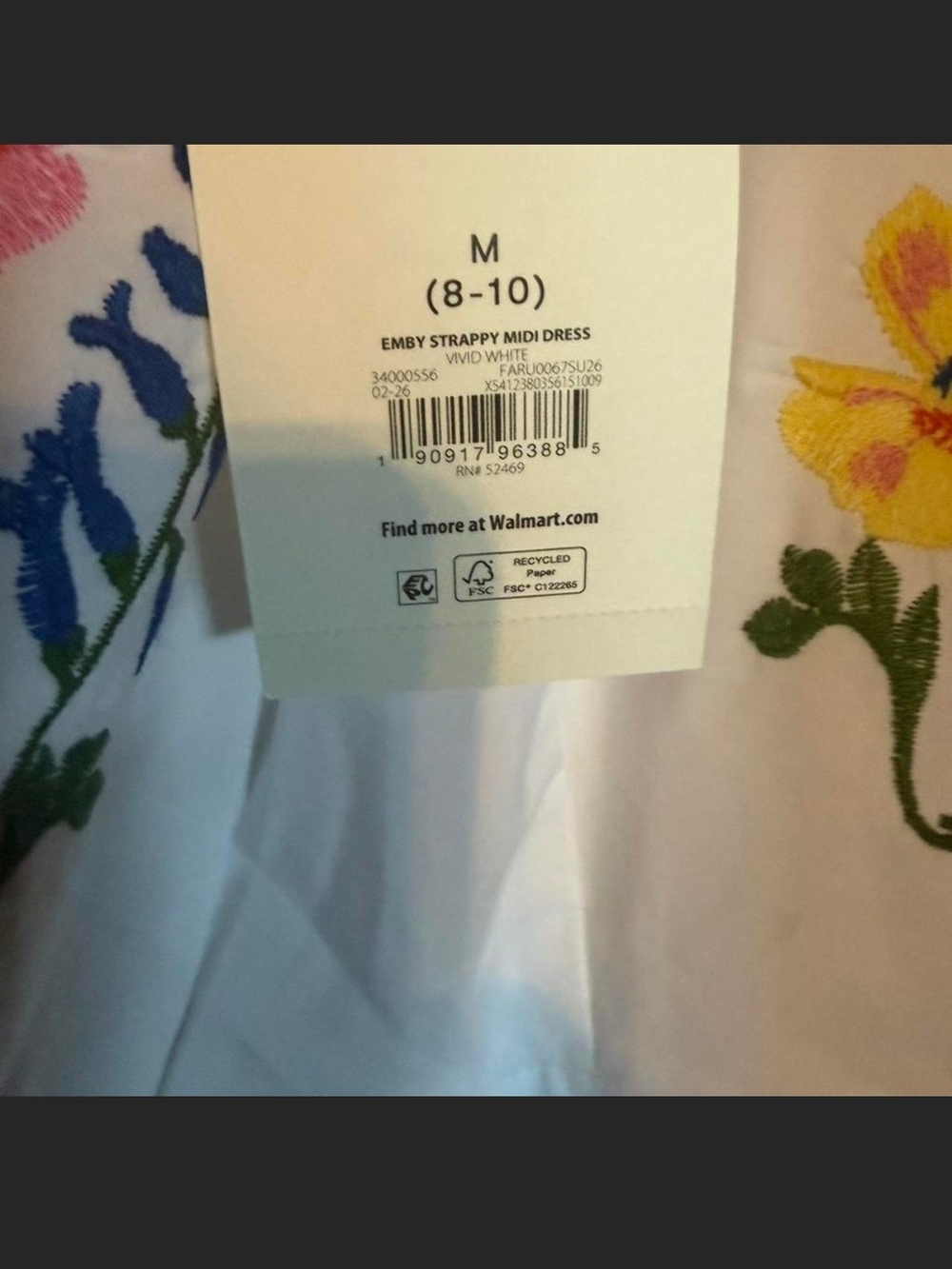 Free Assembly White Floral Embroidered Midi Dress - Picture 4 of 4